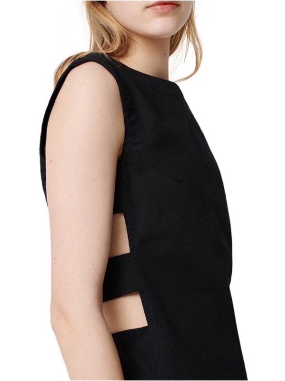 Made In Italy Women’s Black Cutout Shell Top